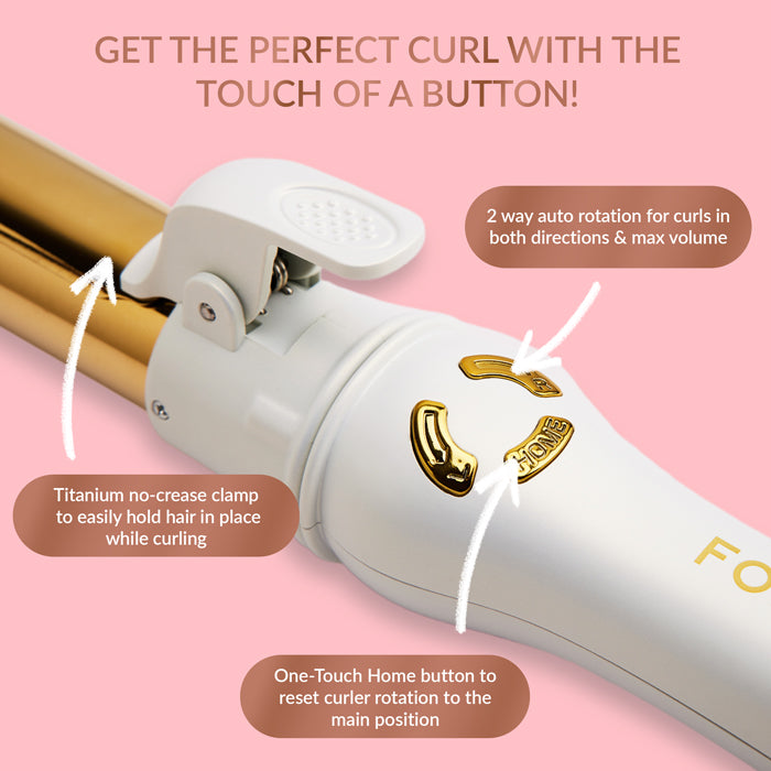 Pearl Gold Titanium Rotating Curler