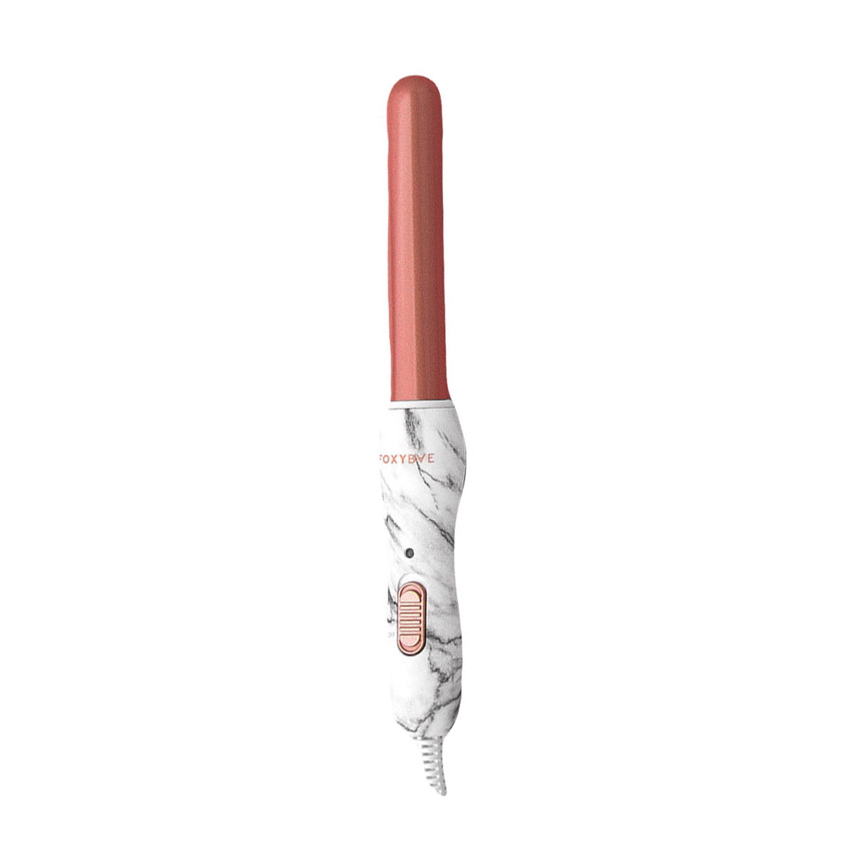 Mini Travel Curling Wand White Marble Rose Gold FOXYBAE.COM