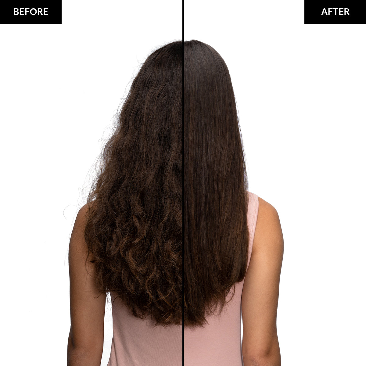 Rose Gold Titanium 1.75” Flat Iron before/after