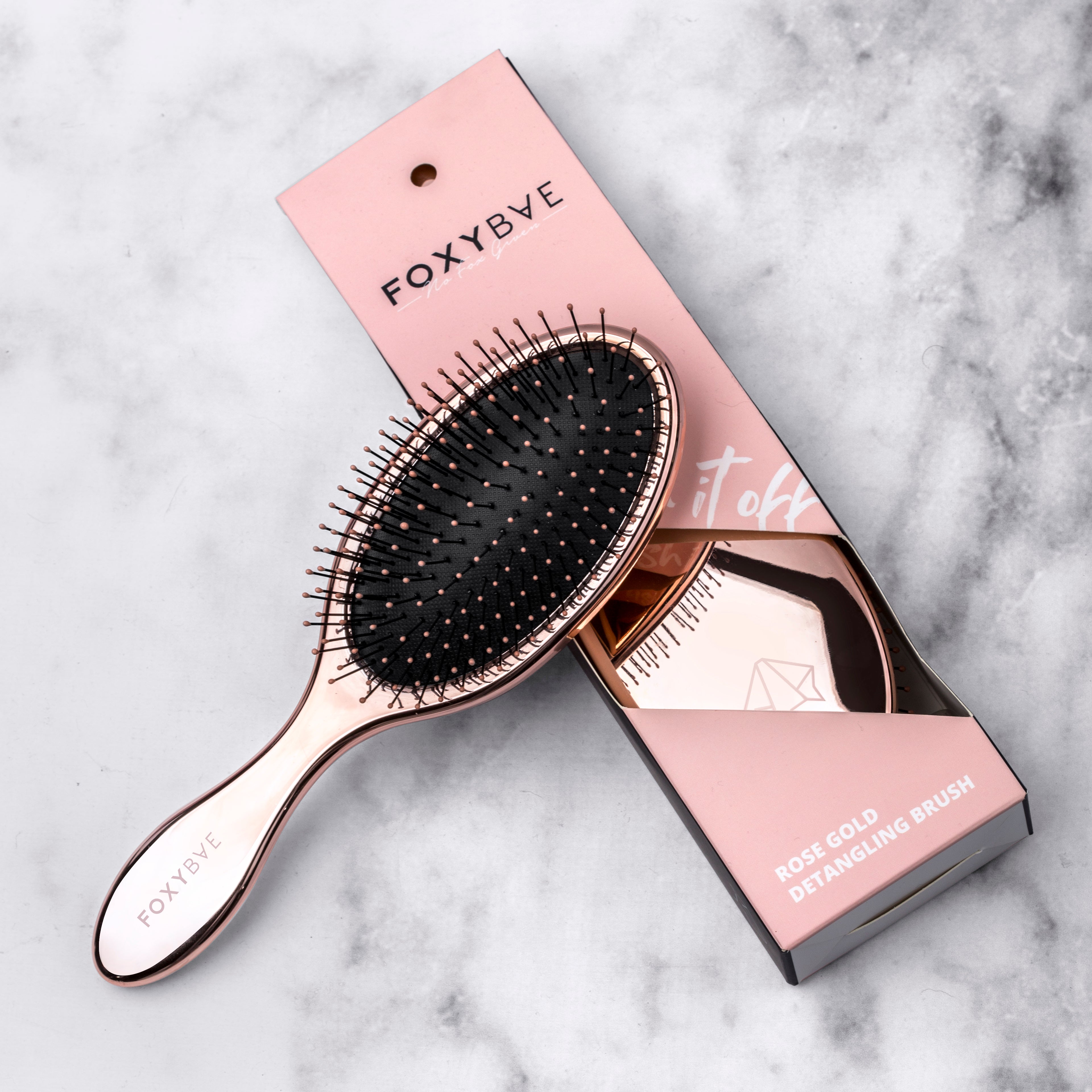 Foxybae Detangling Hair Brush, Rose Gold