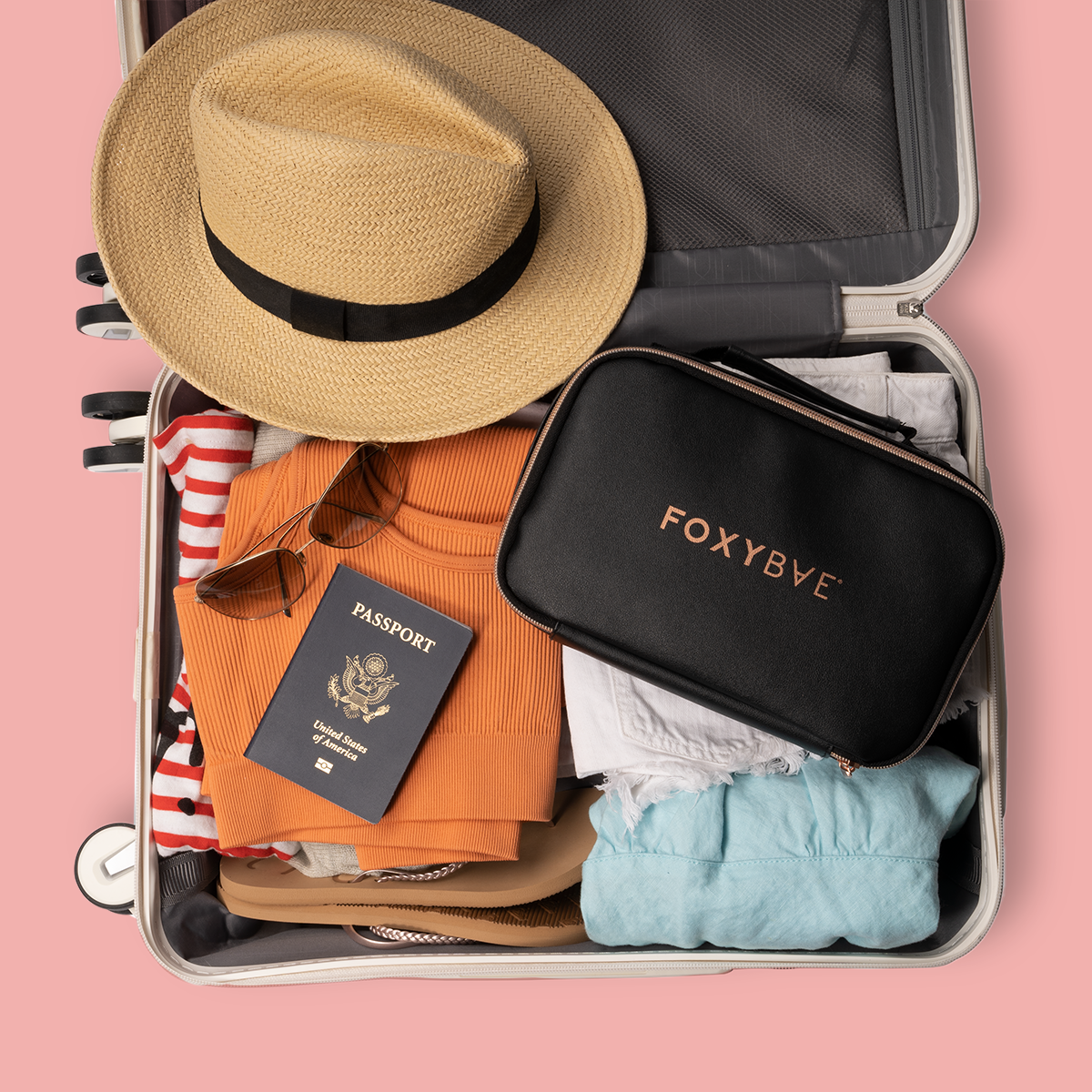 Mini Rose Gold Travel Kit • Wand + Flat Iron + Dryer