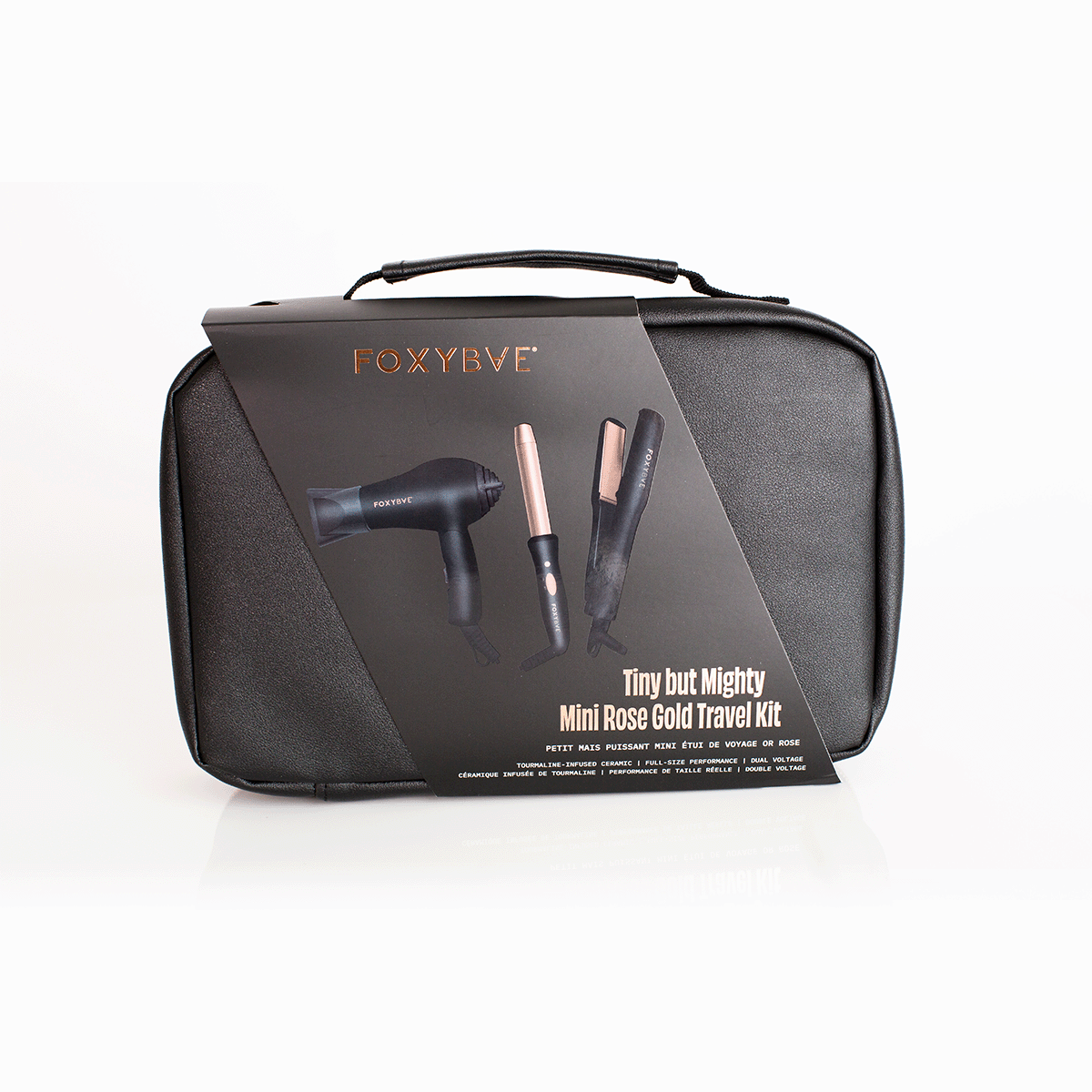Mini Rose Gold Travel Kit • Wand + Flat Iron + Dryer