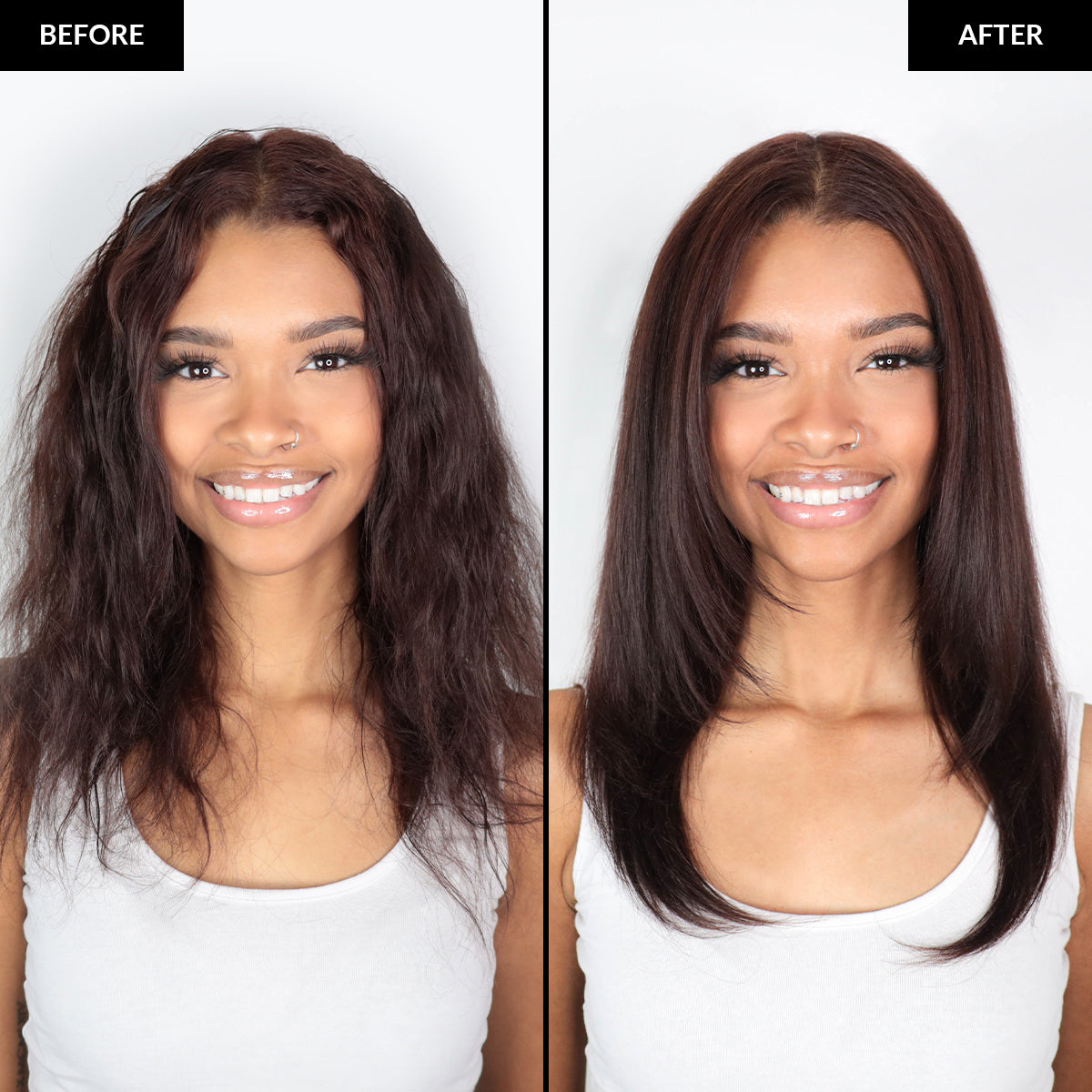 Blowout Dryer Brush Before and After Front
