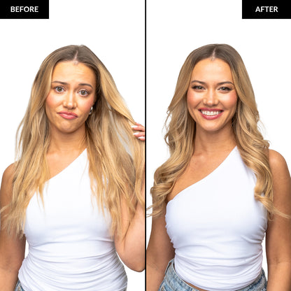 Titanium Rotating Curler Before and After Front