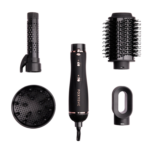 Foxybae Rose Gold Super Styler 4 in 1 Hair Styling Tool Hair Dryer Curling Wand