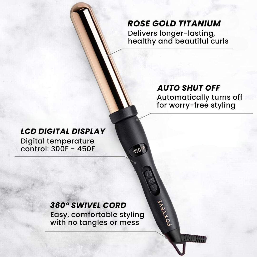 Rose Gold Titanium Curling Wand