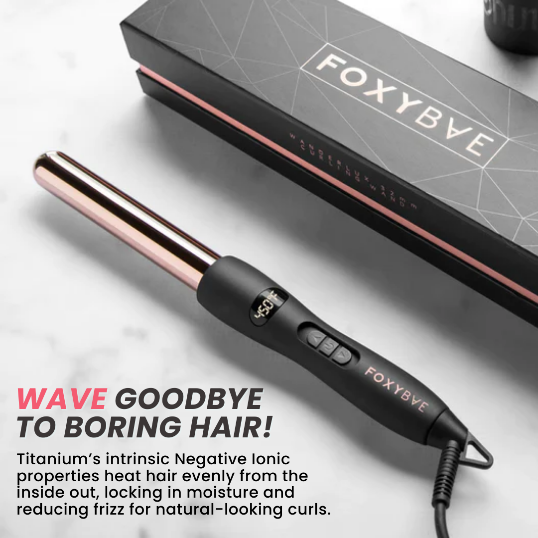 Rose Gold Titanium Curling Wand