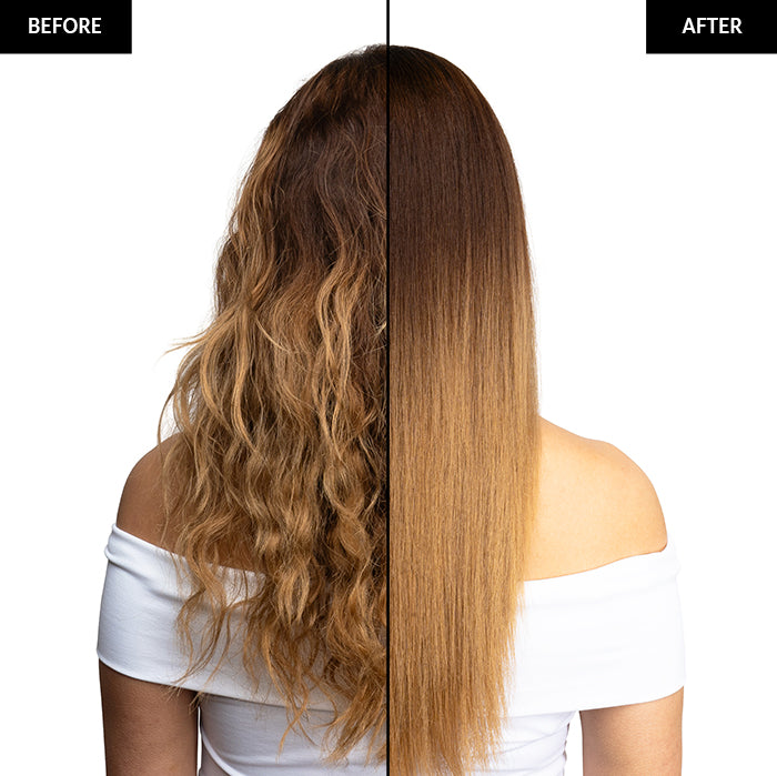 Rose Gold 1" Flat Iron Before and After Back