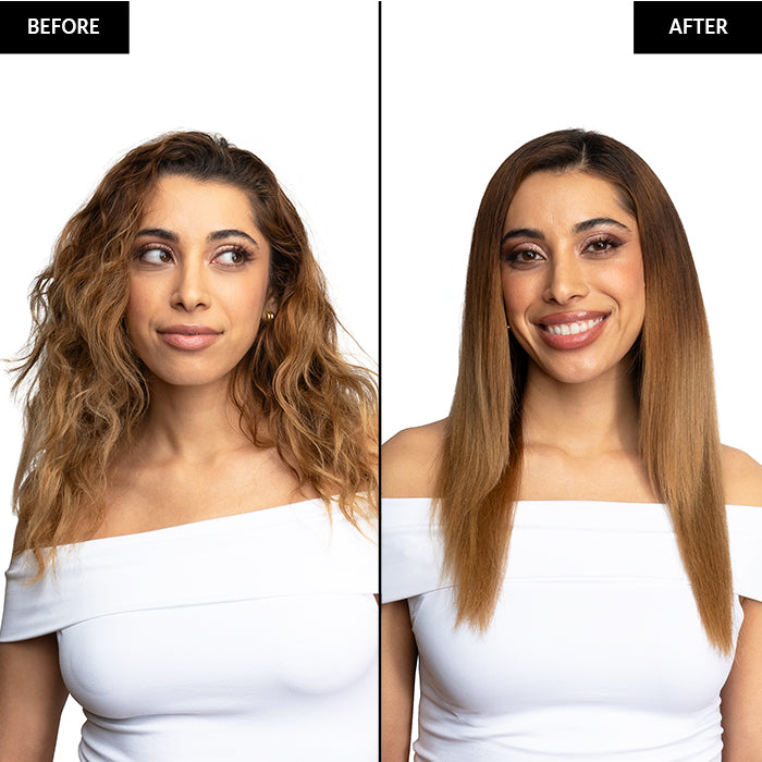 Rose Gold 1" Flat Iron Before and After