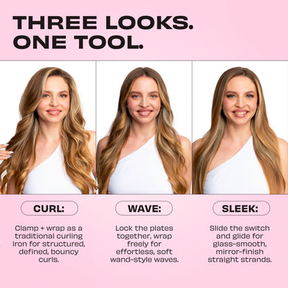 Bounce Bae 2-in-1 Curling Straightener