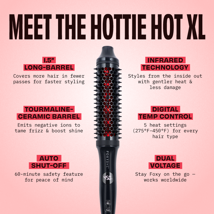 Hottie Hot XL: Long-Barrel Infrared Thermal Round Brush