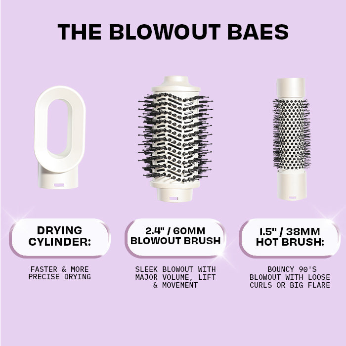Winter White Blowout Bae Interchangeable Dryer Brush