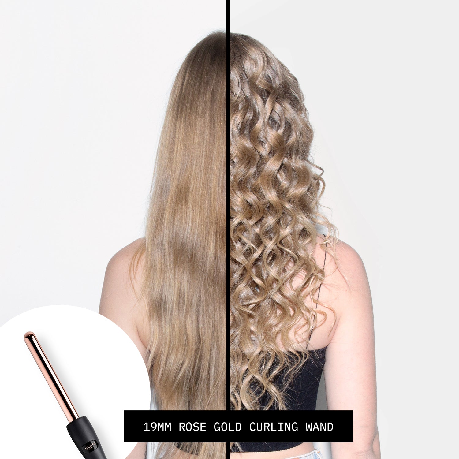Rose Gold Titanium Curling Wand