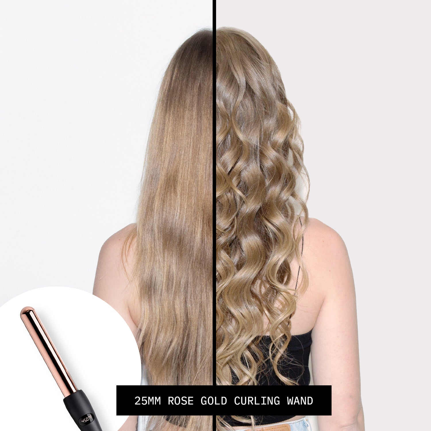 Rose Gold Titanium Curling Wand