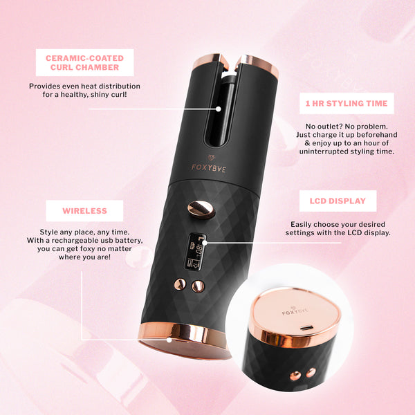 Rose Gold Wireless Auto-Curler