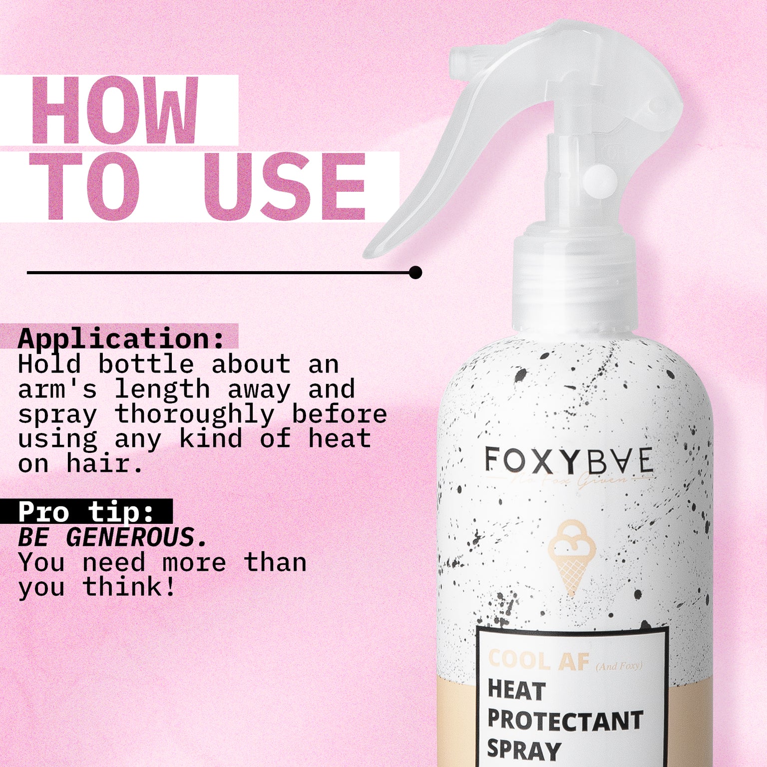 Cool AF Heat Protectant Spray with Biotin	 - FoxyBae