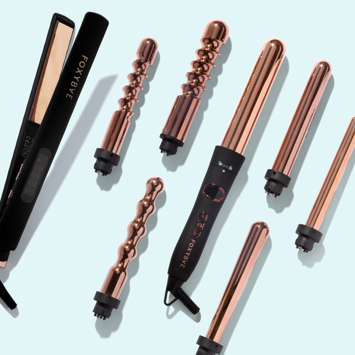 Rose Gold 7-IN-1 Set + Flat Iron