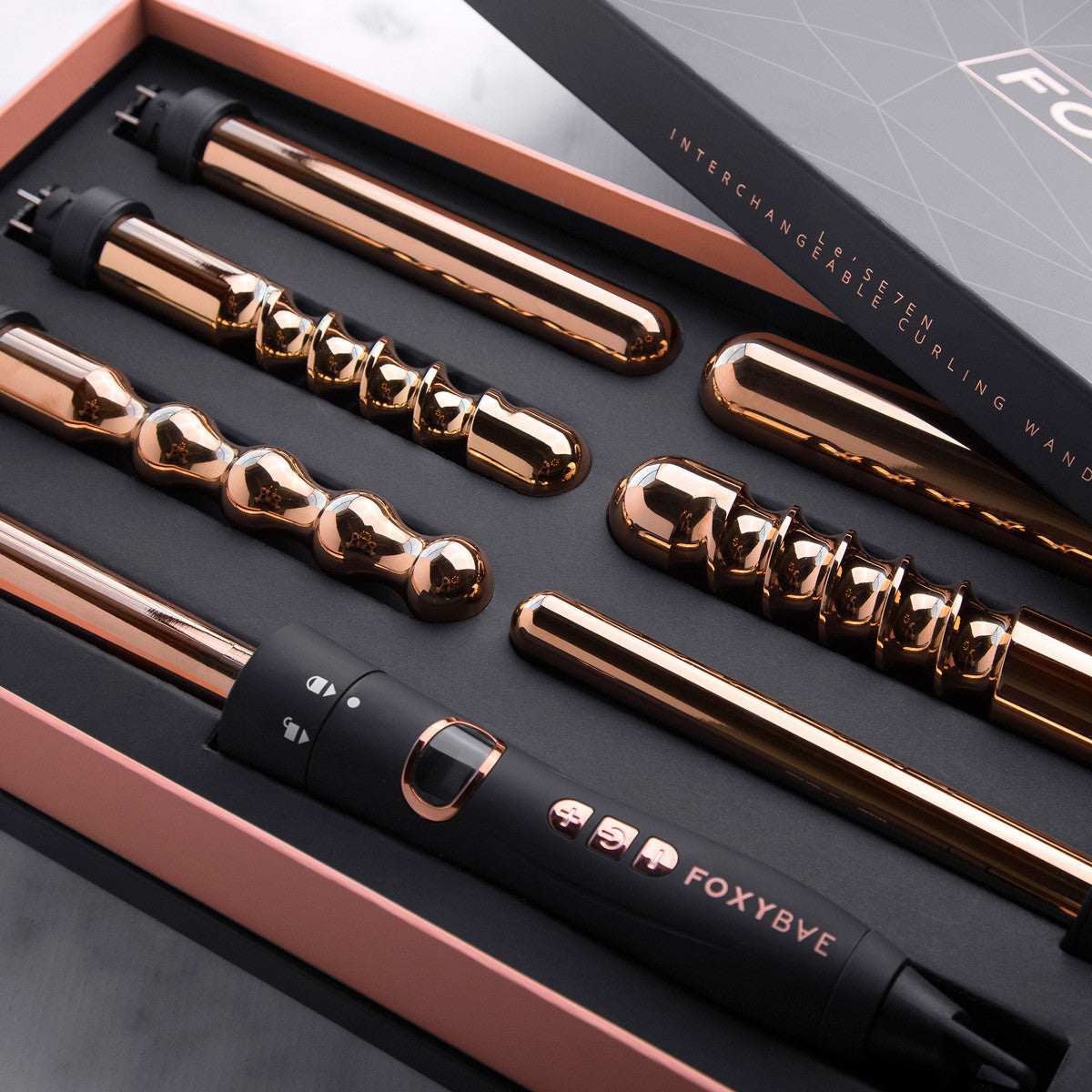 Rose Gold Titanium 7-IN-1 Curling Wand