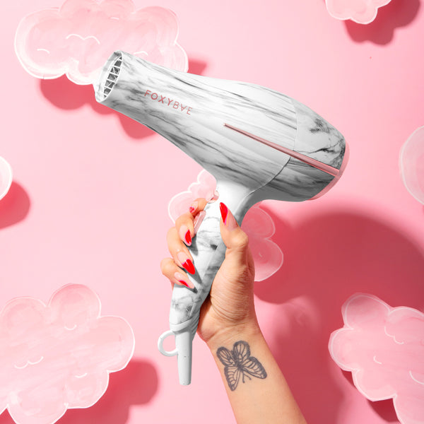 White Marble Rose Gold Dryer