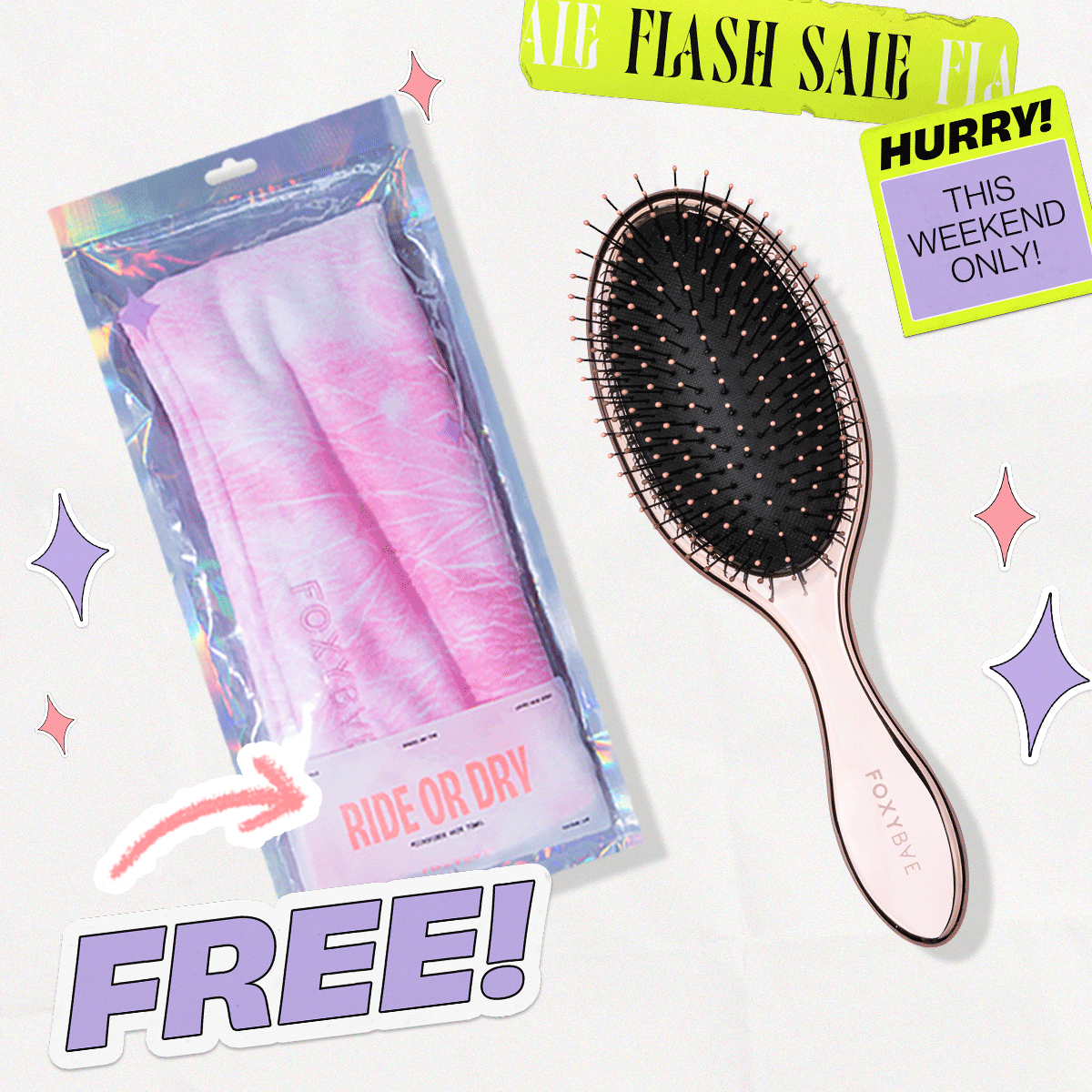 Free Microfiber Towel + Hair Brush 24hr