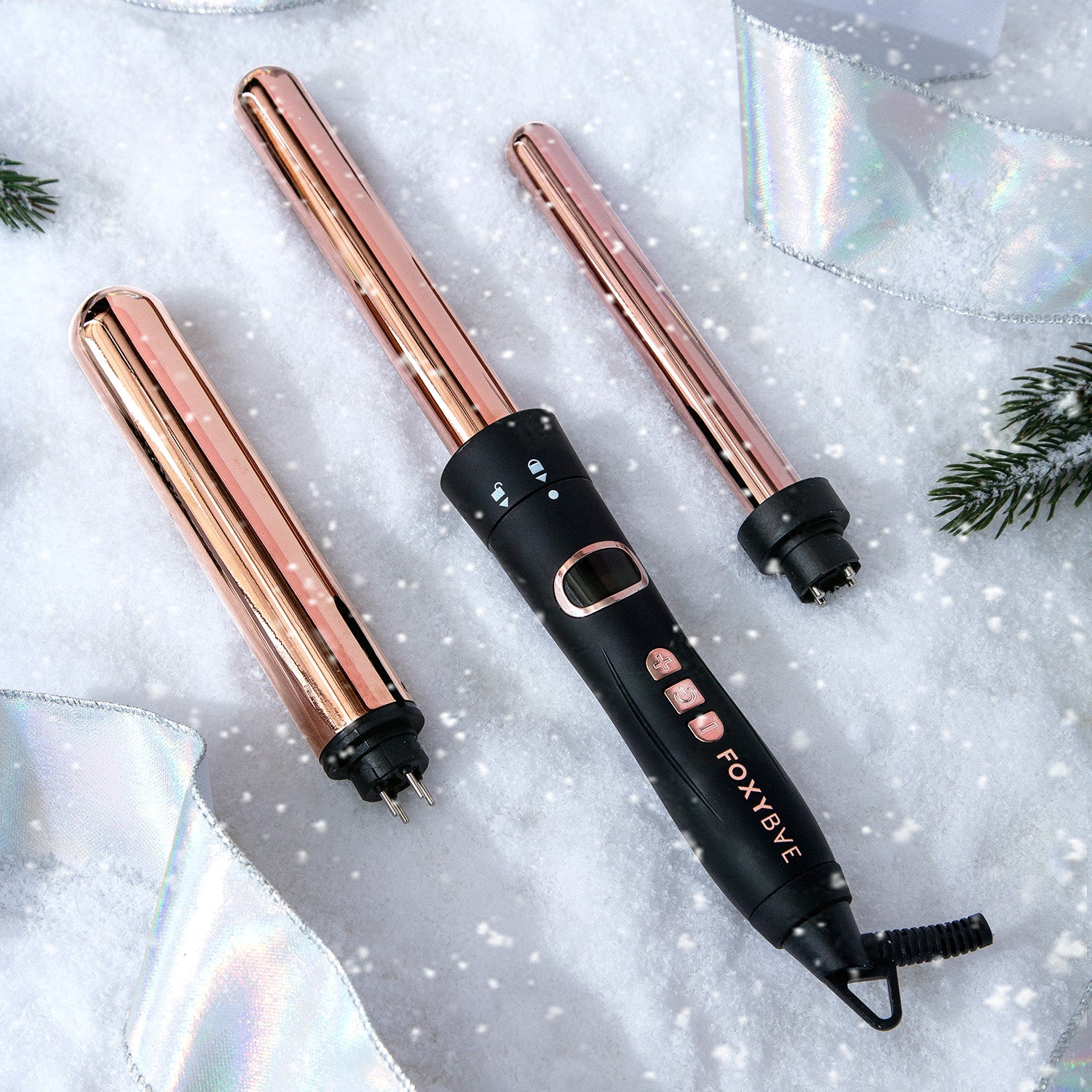 24hr Exclusives Rose Gold 3-in-1 Curling Wand $65