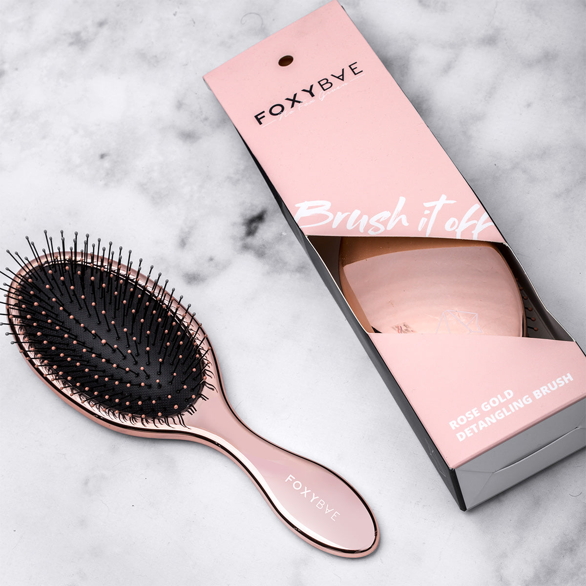 Foxybae Detangling Hair Brush, Rose Gold