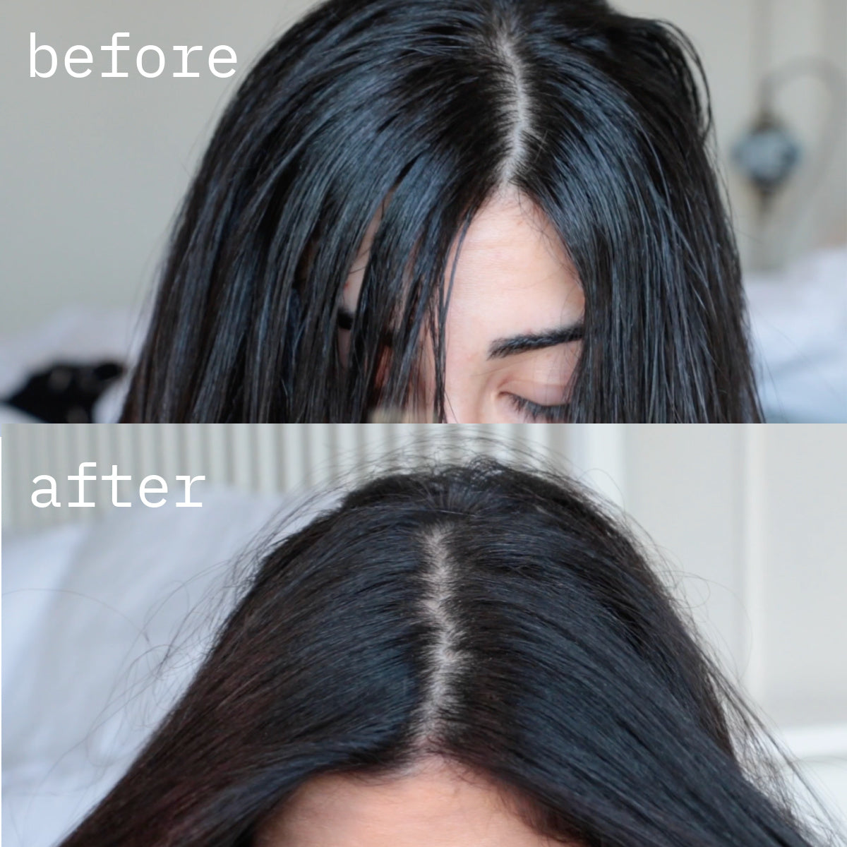 Dry Shampoo Before and After